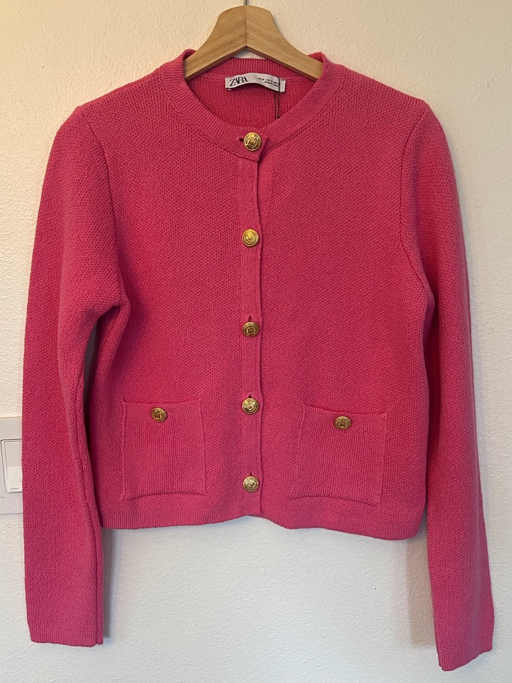 NWT Zara Pink Button-Up Cardigan - Picture 5 of 7